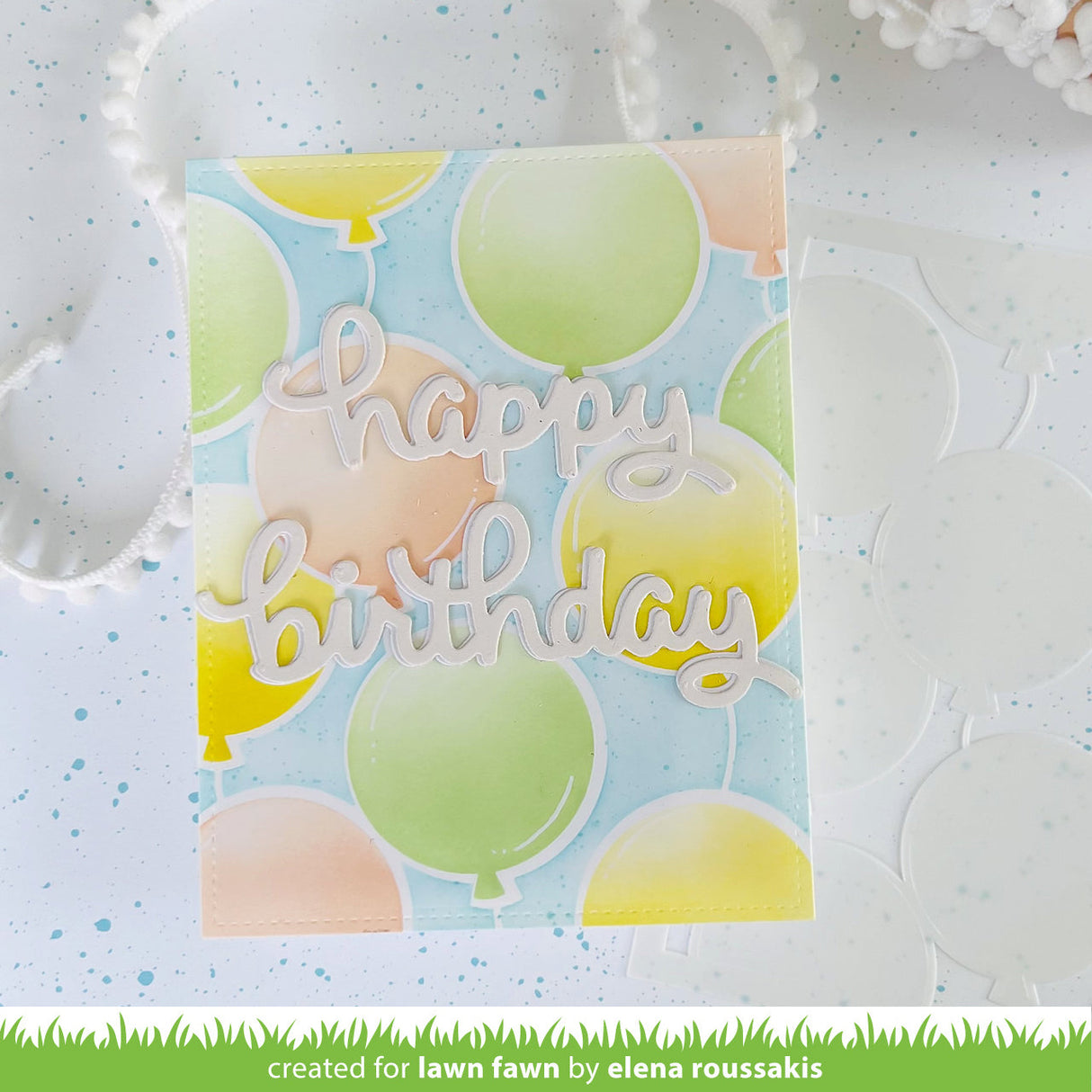 balloon background stencils