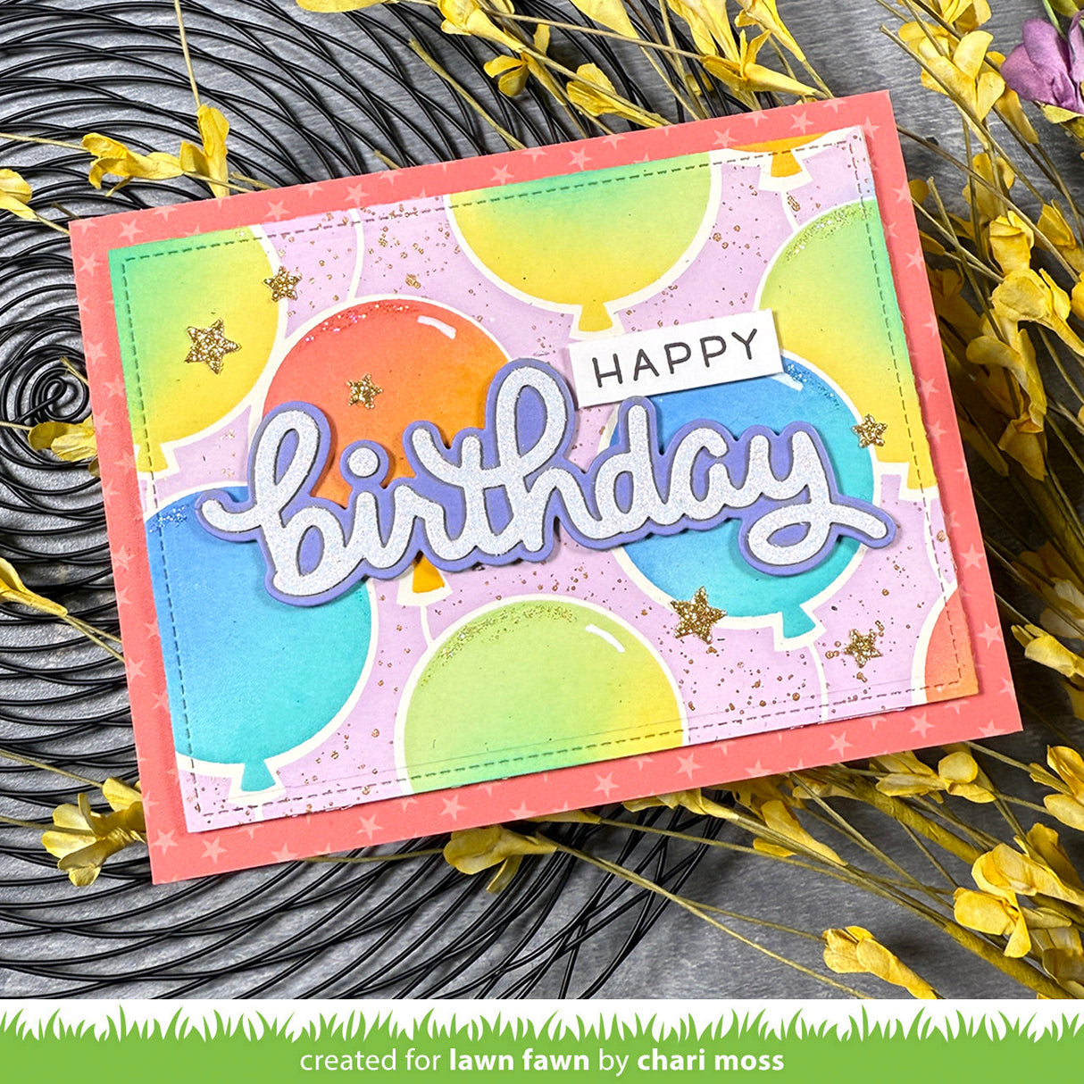 balloon background stencils