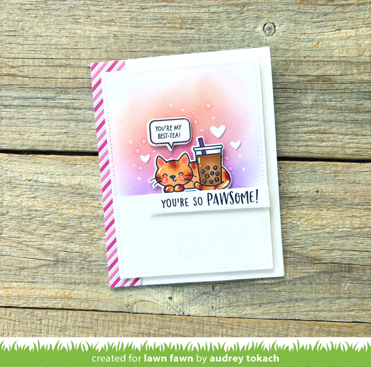 boba cat kids cardmaking kit