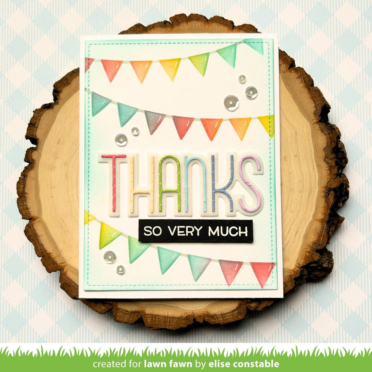 bunting background stencils