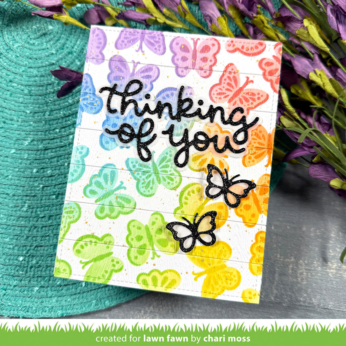 butterfly background stencils