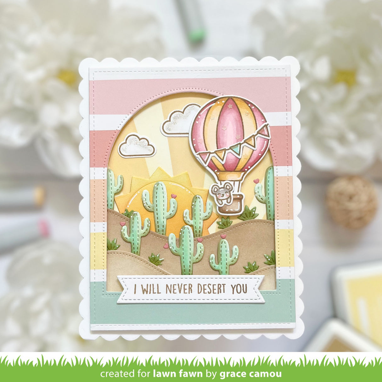 cactus hillside border