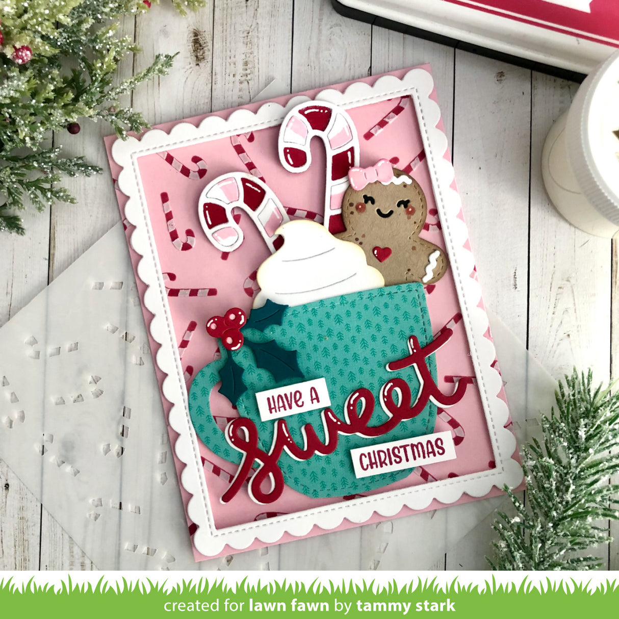 candy cane background stencils