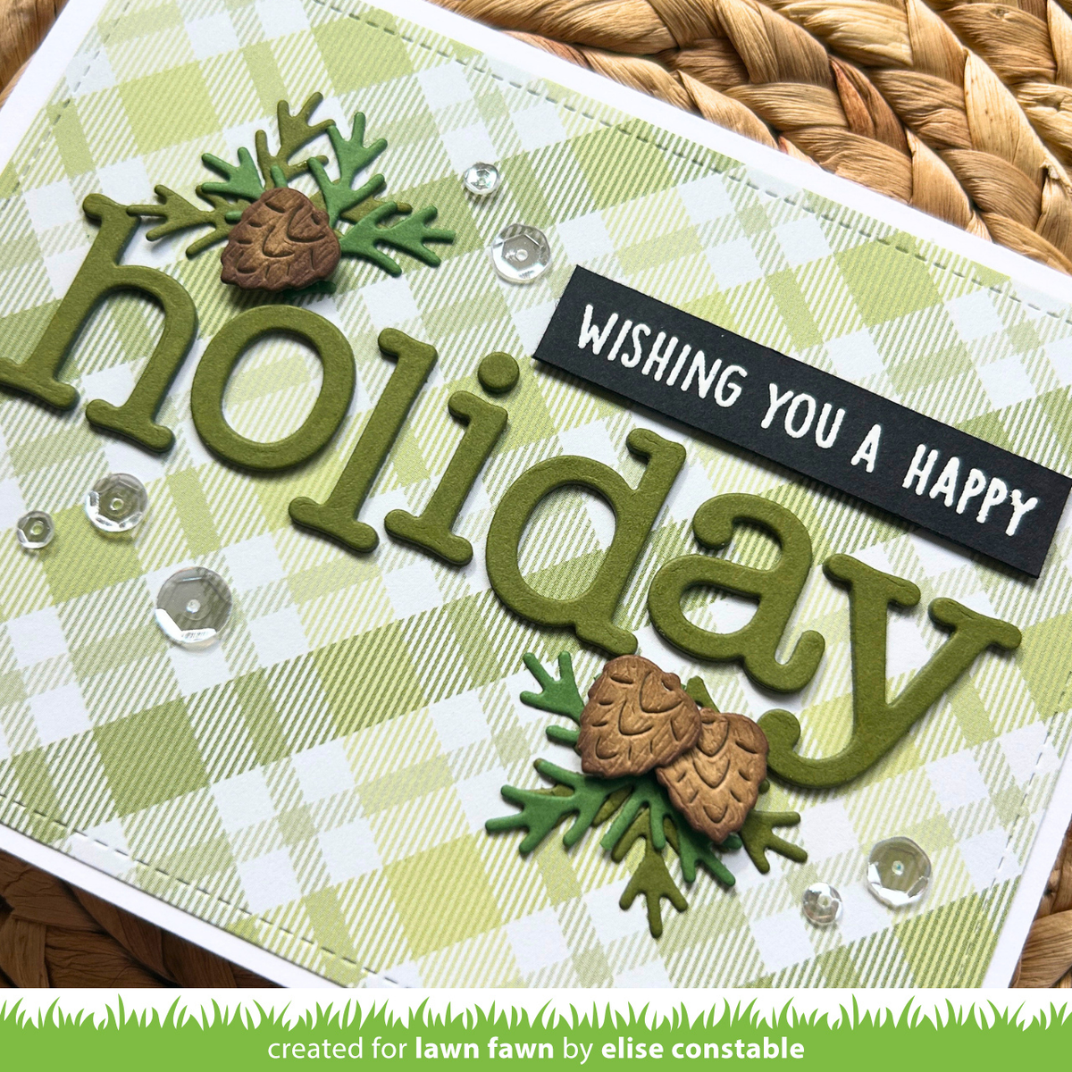pinecone and leaves border