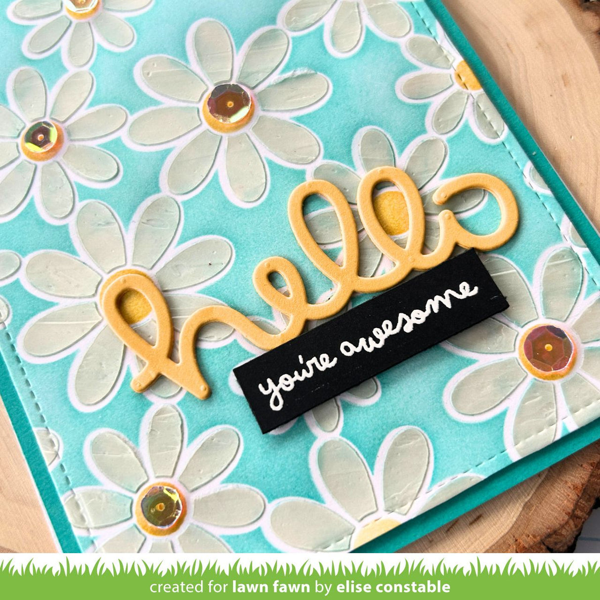 daisy bloom background stencils