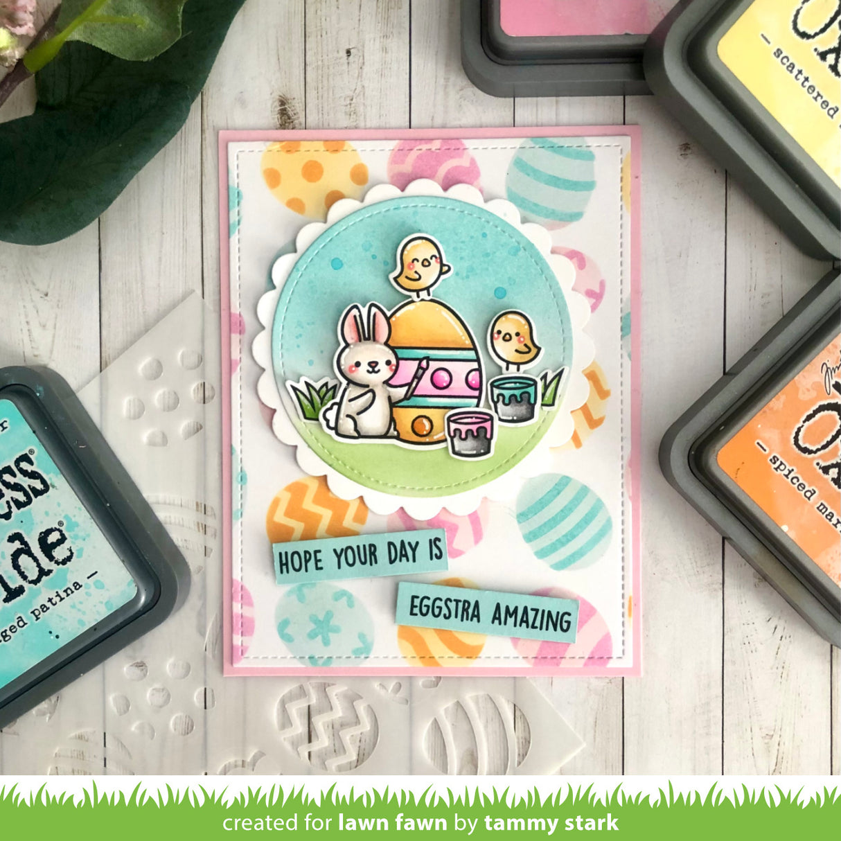 easter egg background stencils