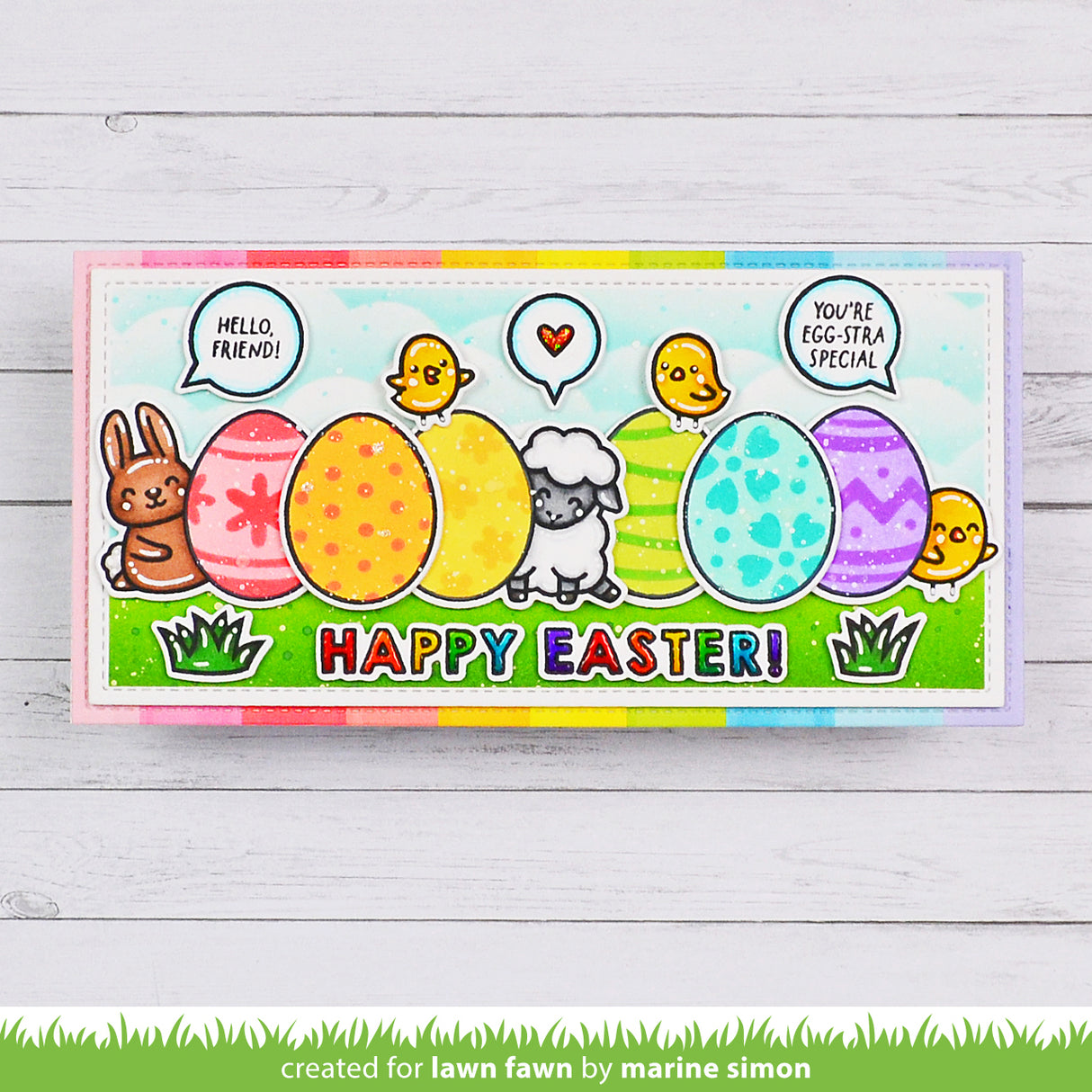 stamp 'n stencil easter eggs