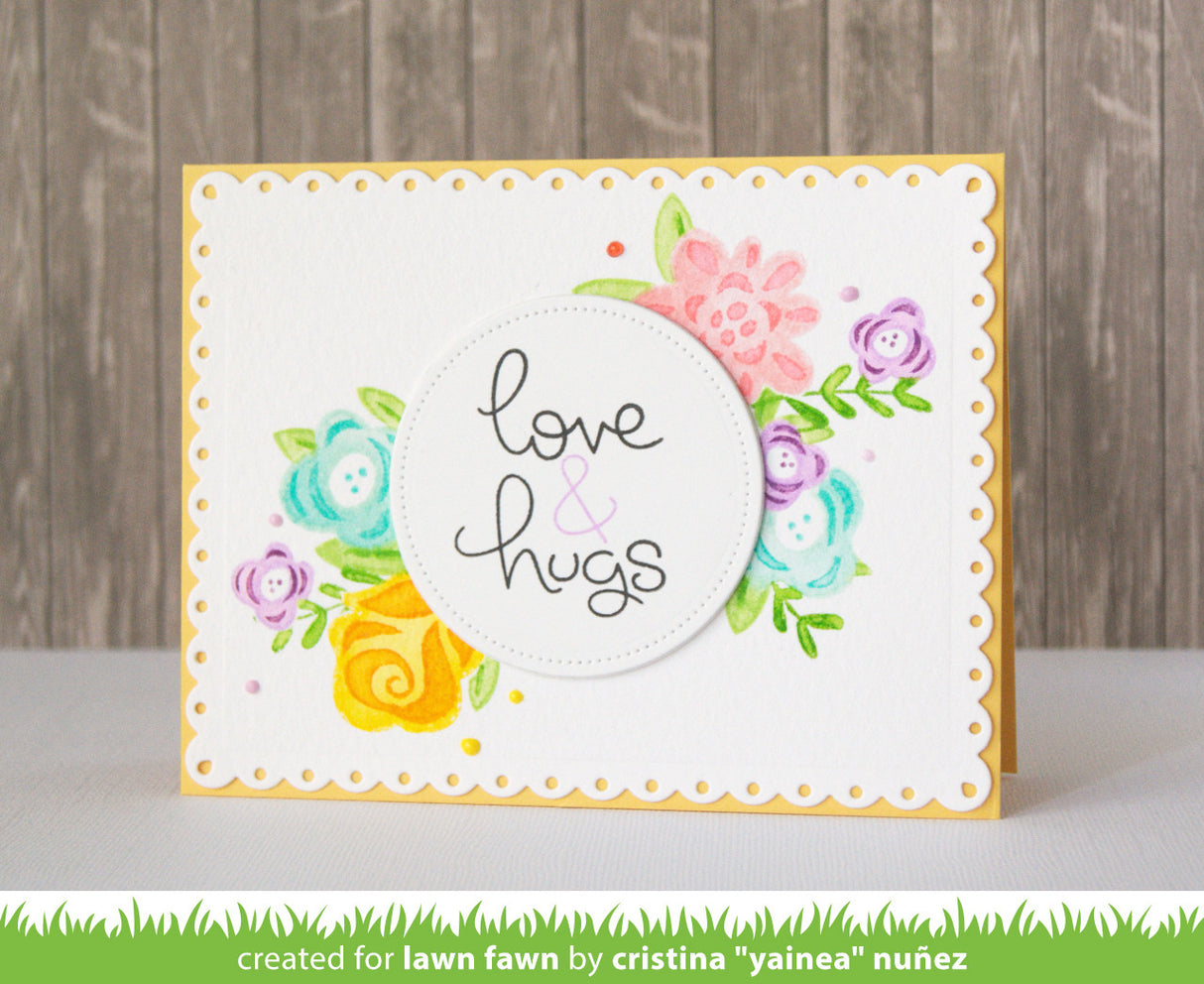 fancy scalloped rectangle stackables