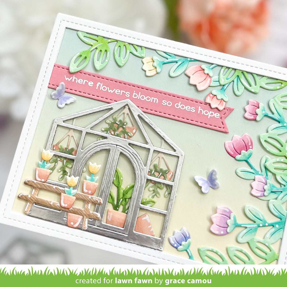 flower garden backdrop