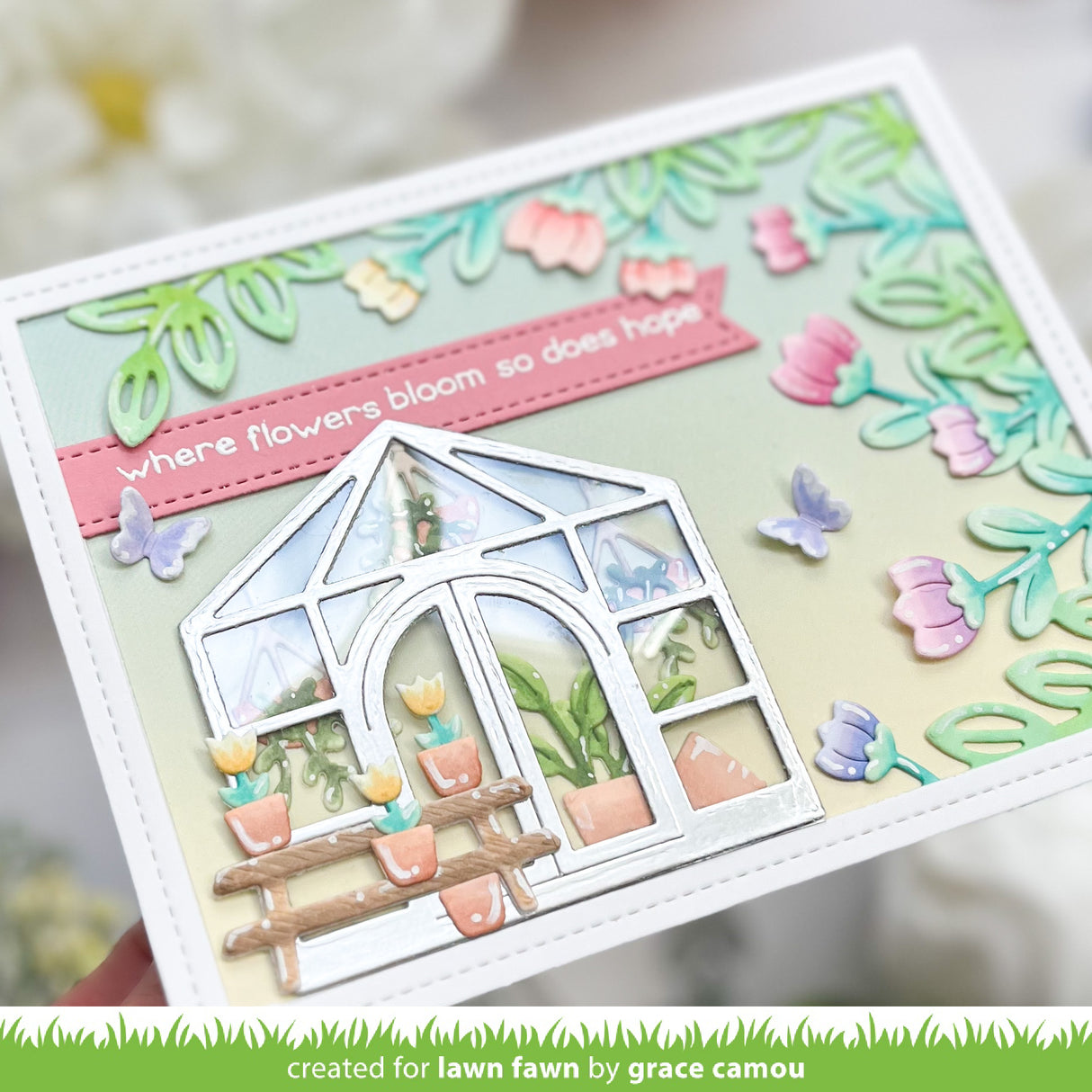 flower garden backdrop