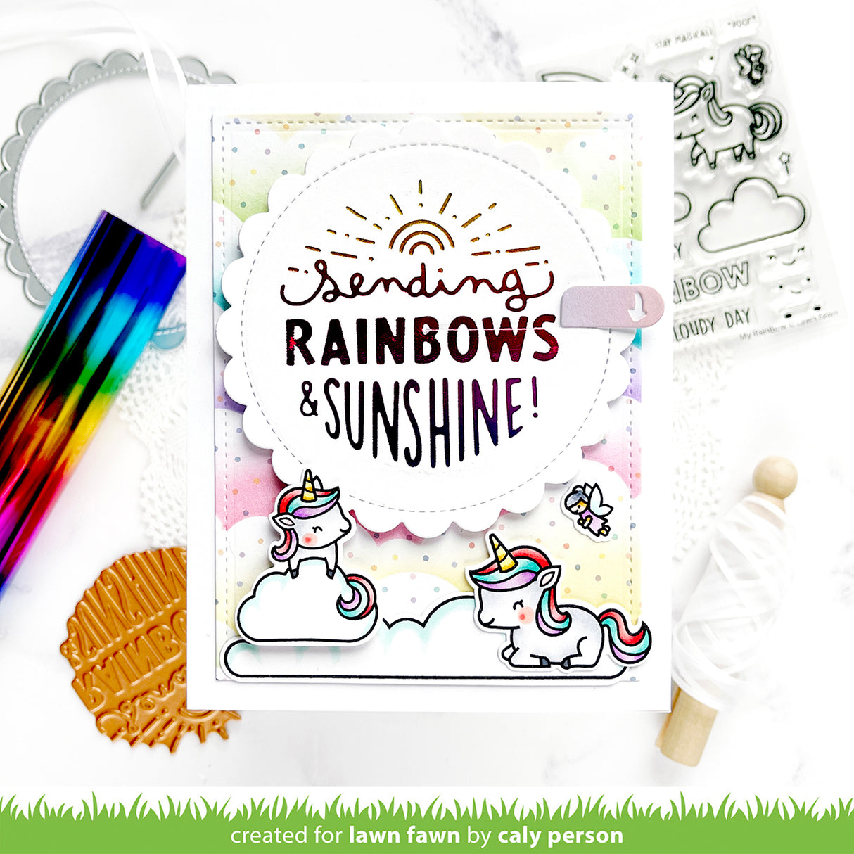 foiled sentiments: sending rainbows