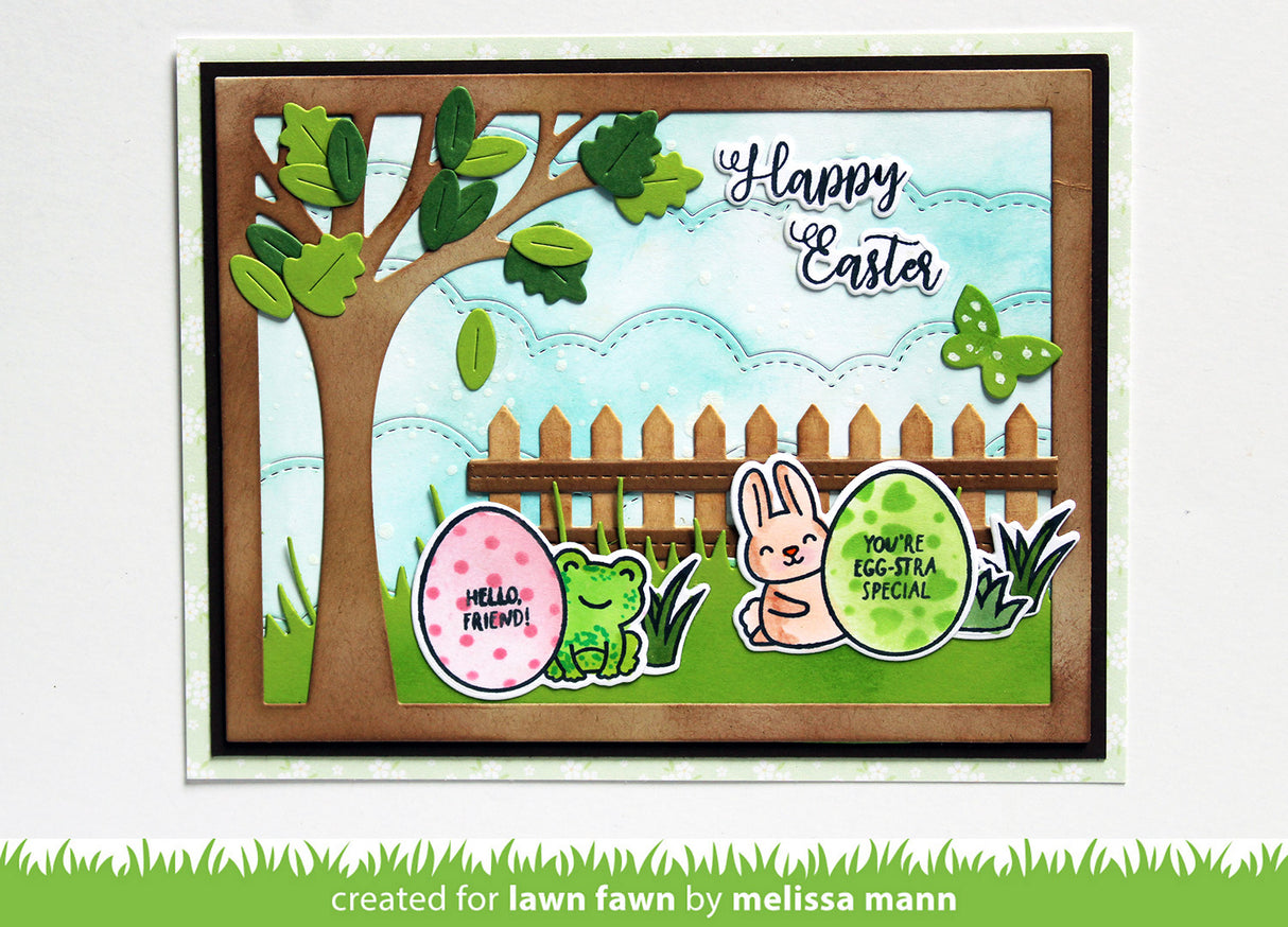 stamp 'n stencil easter eggs