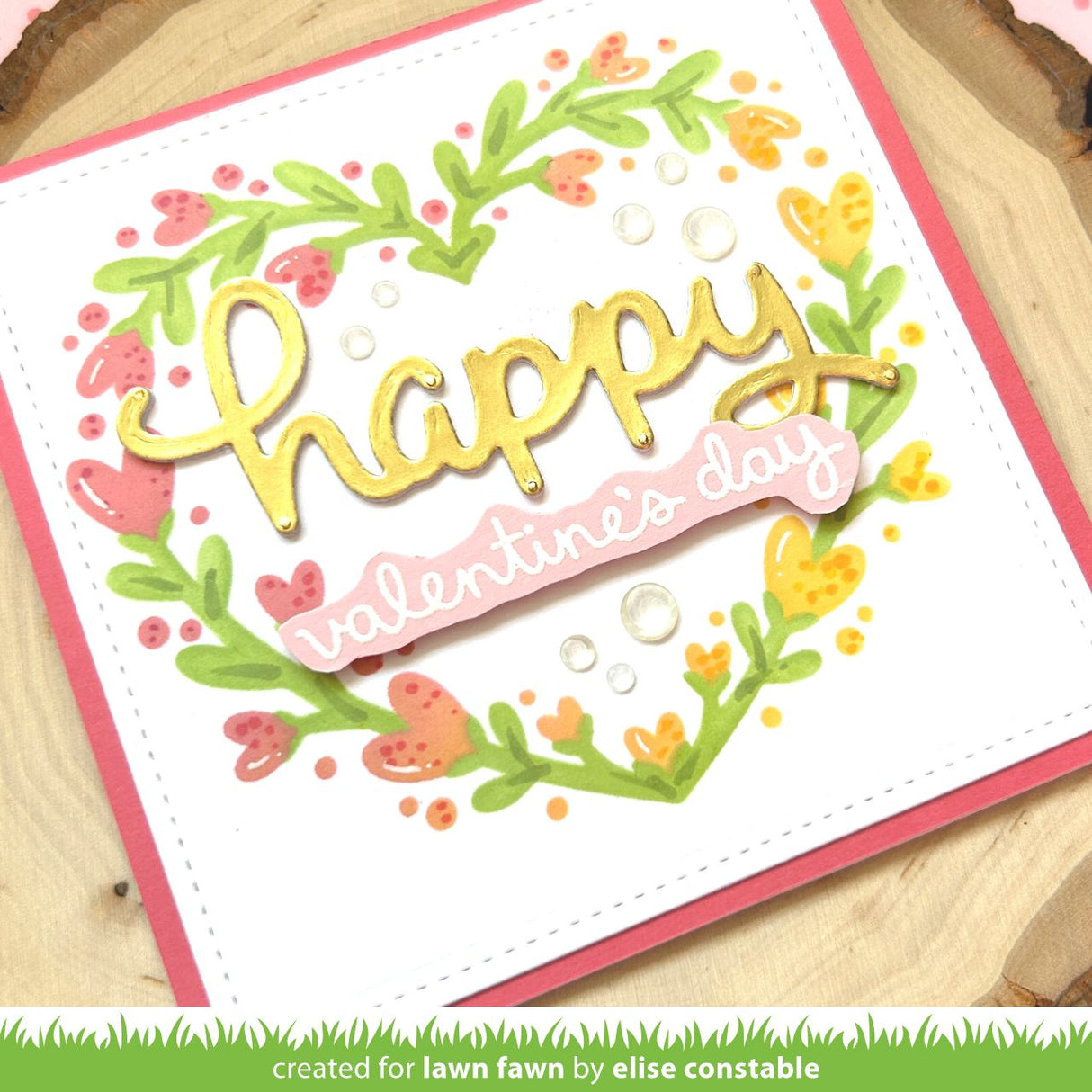 heart wreath stencils