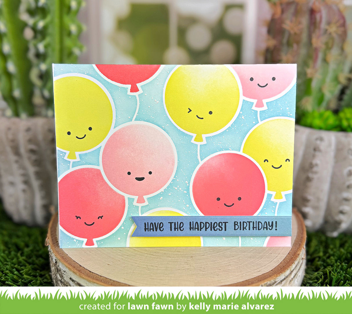 balloon background stencils