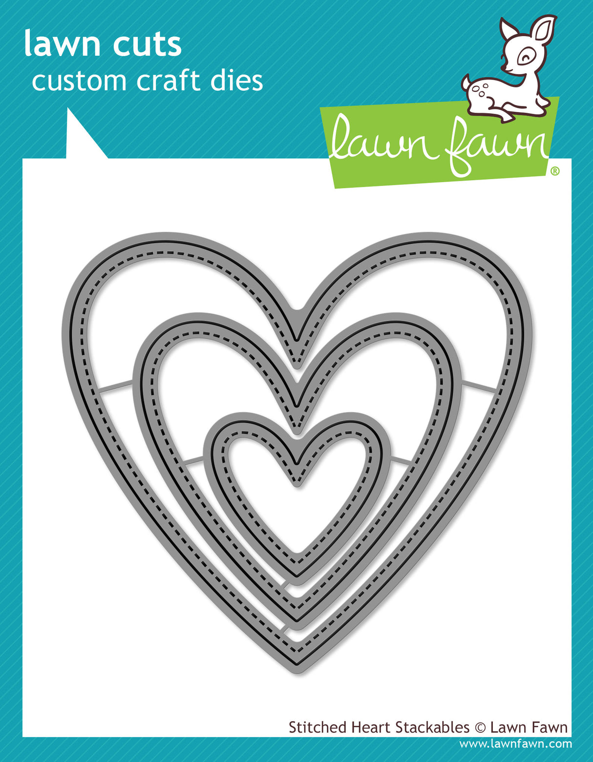 stitched heart stackables