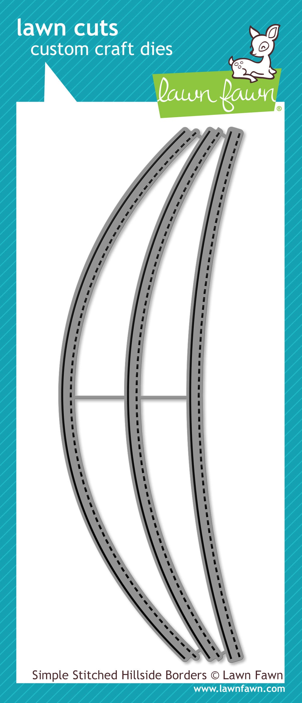 simple stitched hillside borders