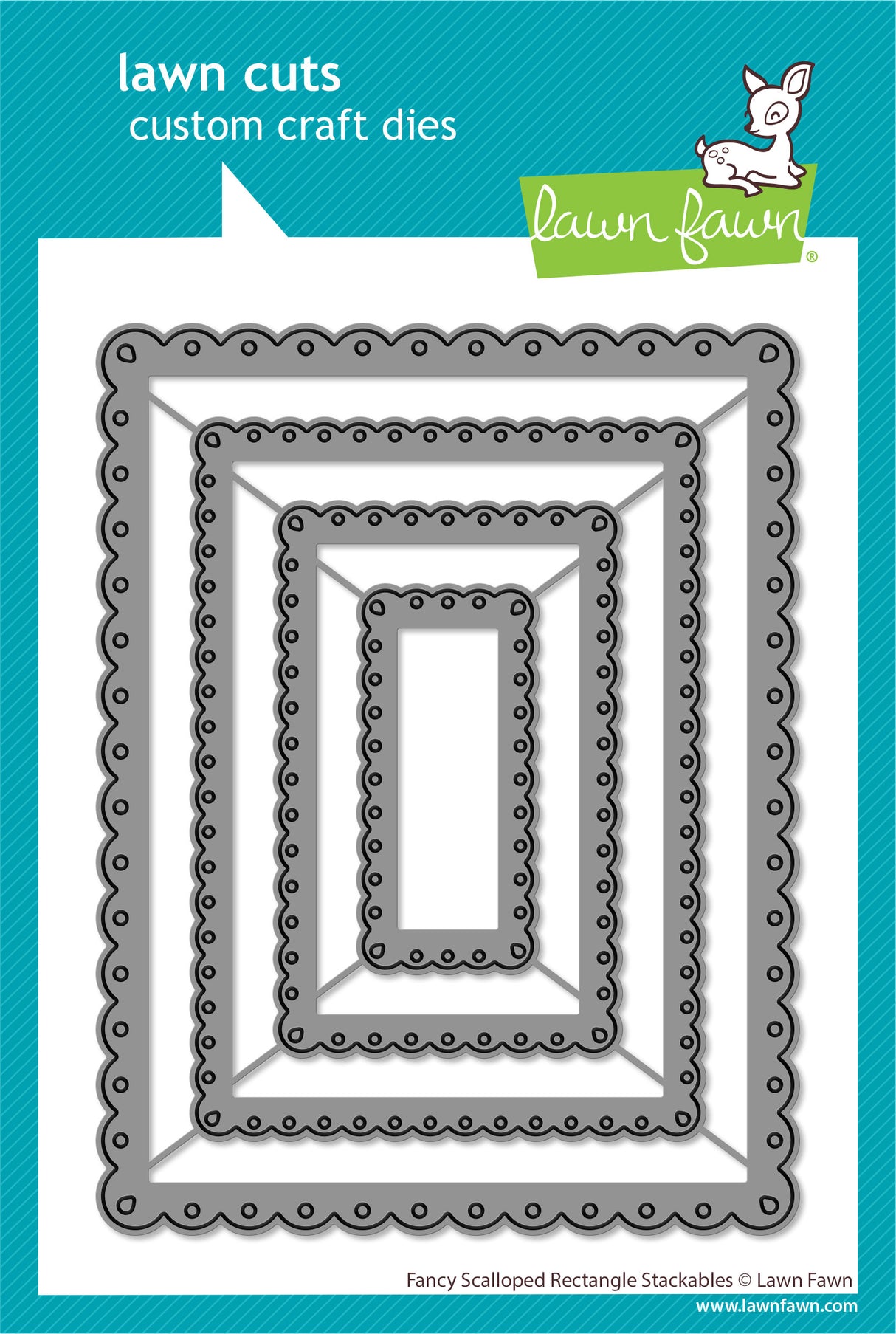 fancy scalloped rectangle stackables