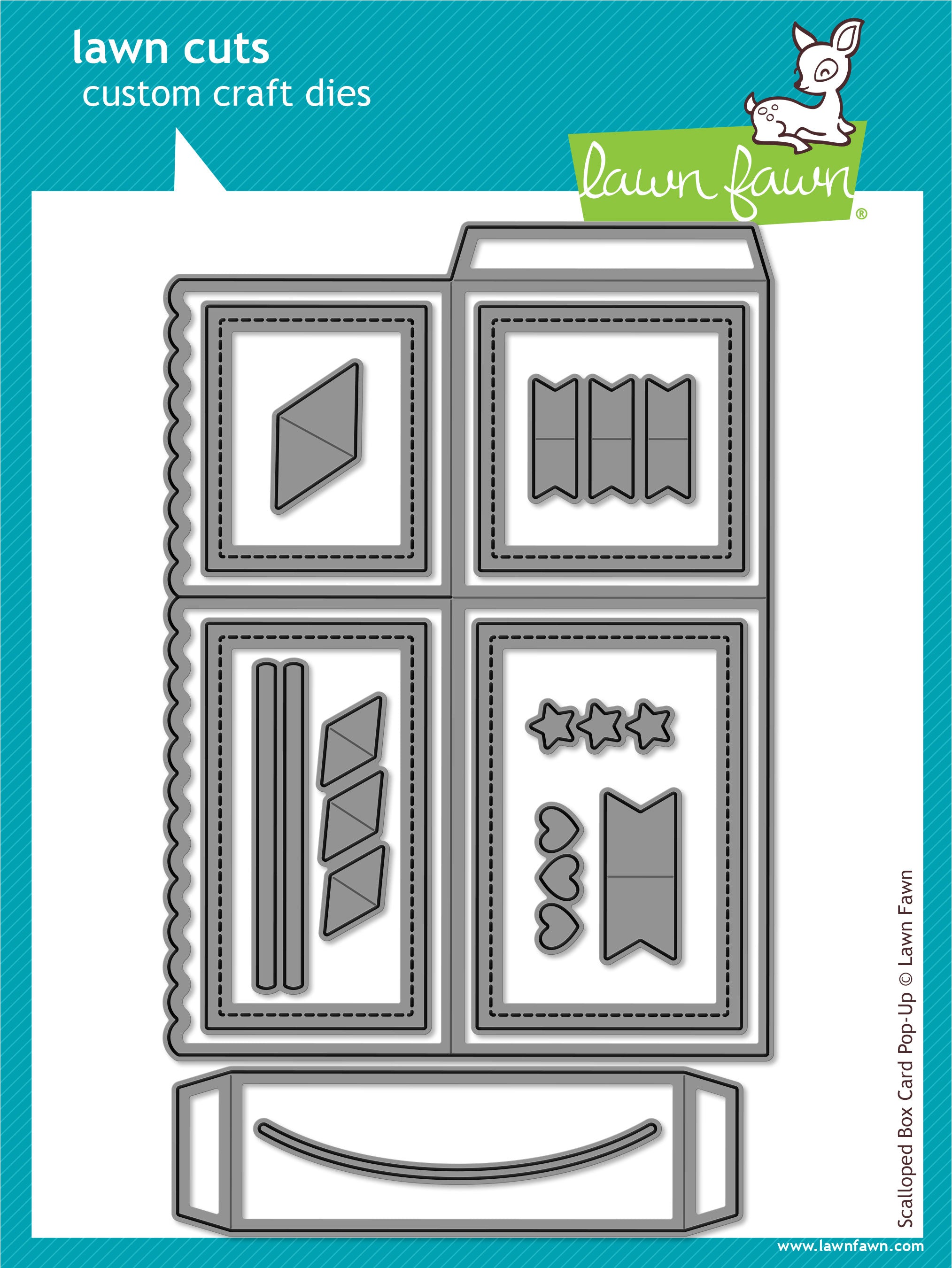 scalloped box card pop-up – Lawn Fawn