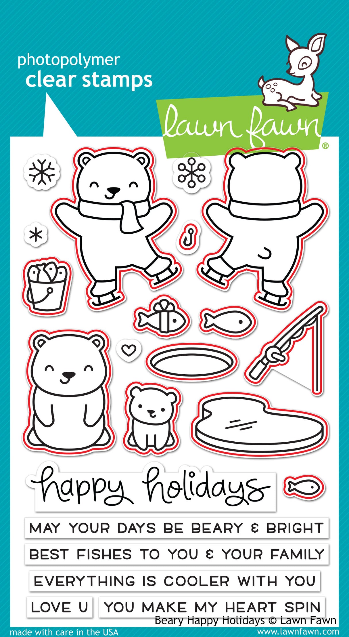 beary happy holidays lawn cuts