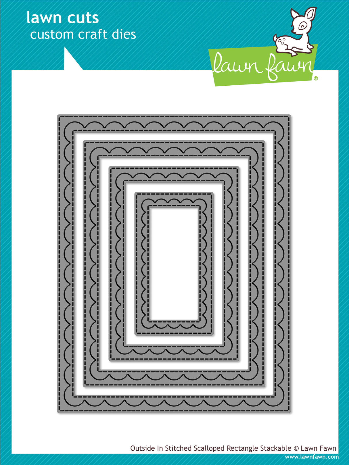 outside in stitched scalloped rectangle stackables