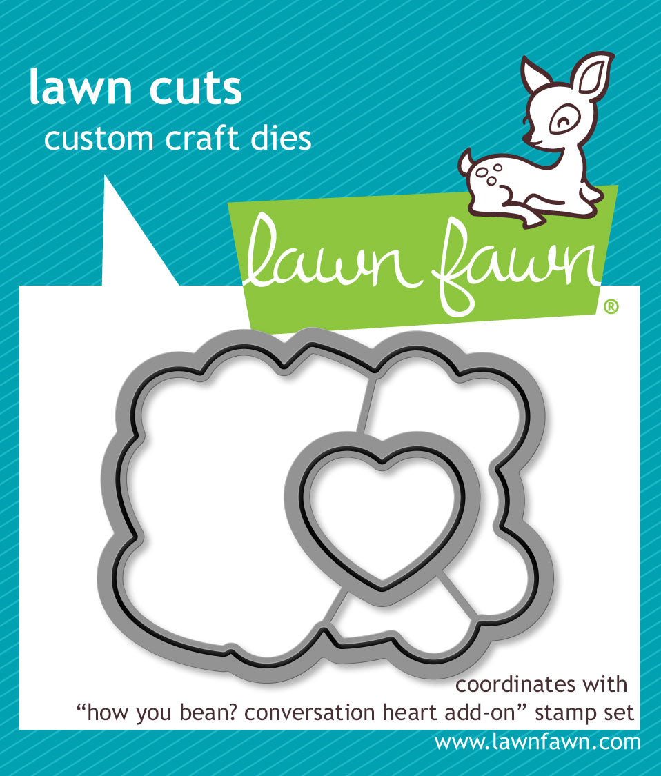 how you bean? conversation heart add-on lawn cuts