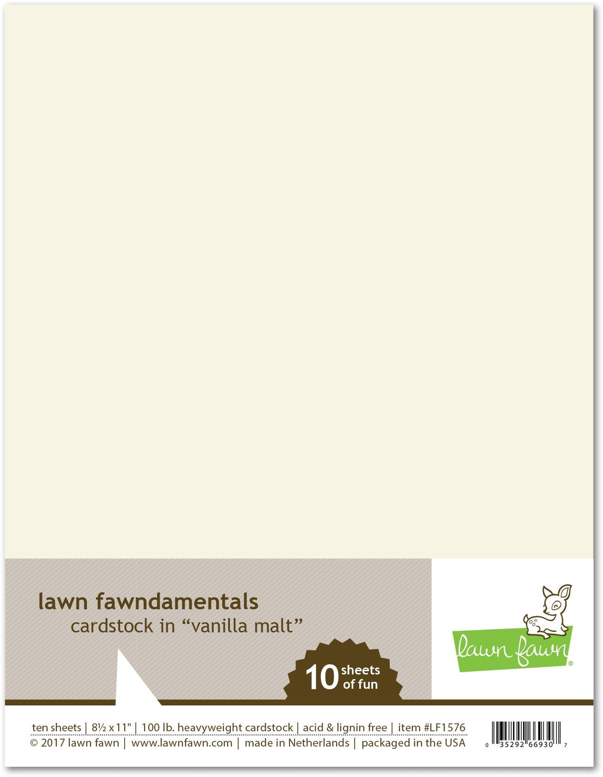 vanilla malt cardstock