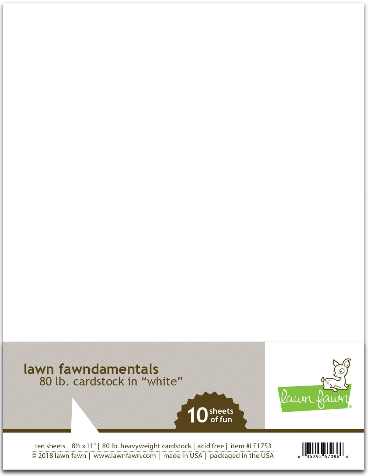 80 lb. cardstock - white