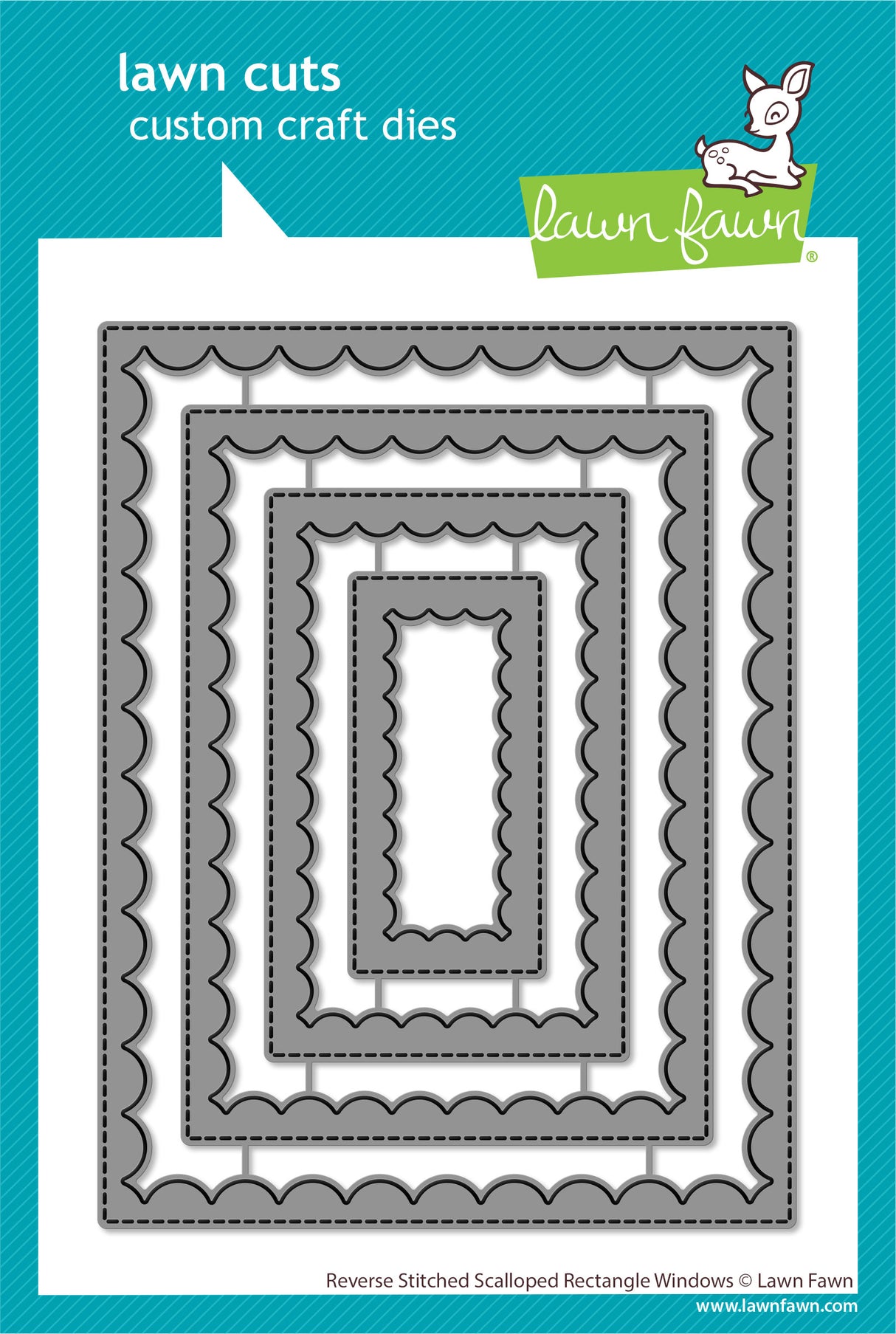 reverse stitched scalloped rectangle windows