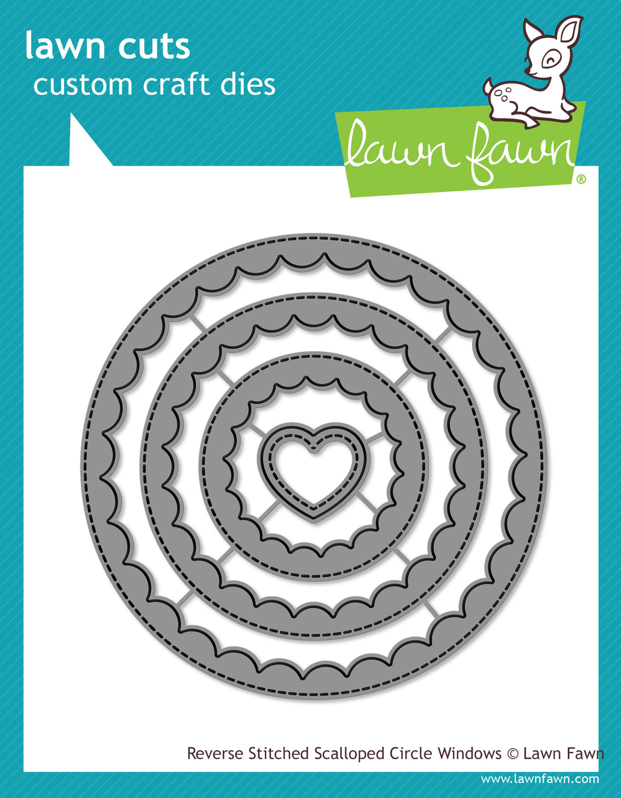 reverse stitched scalloped circle windows