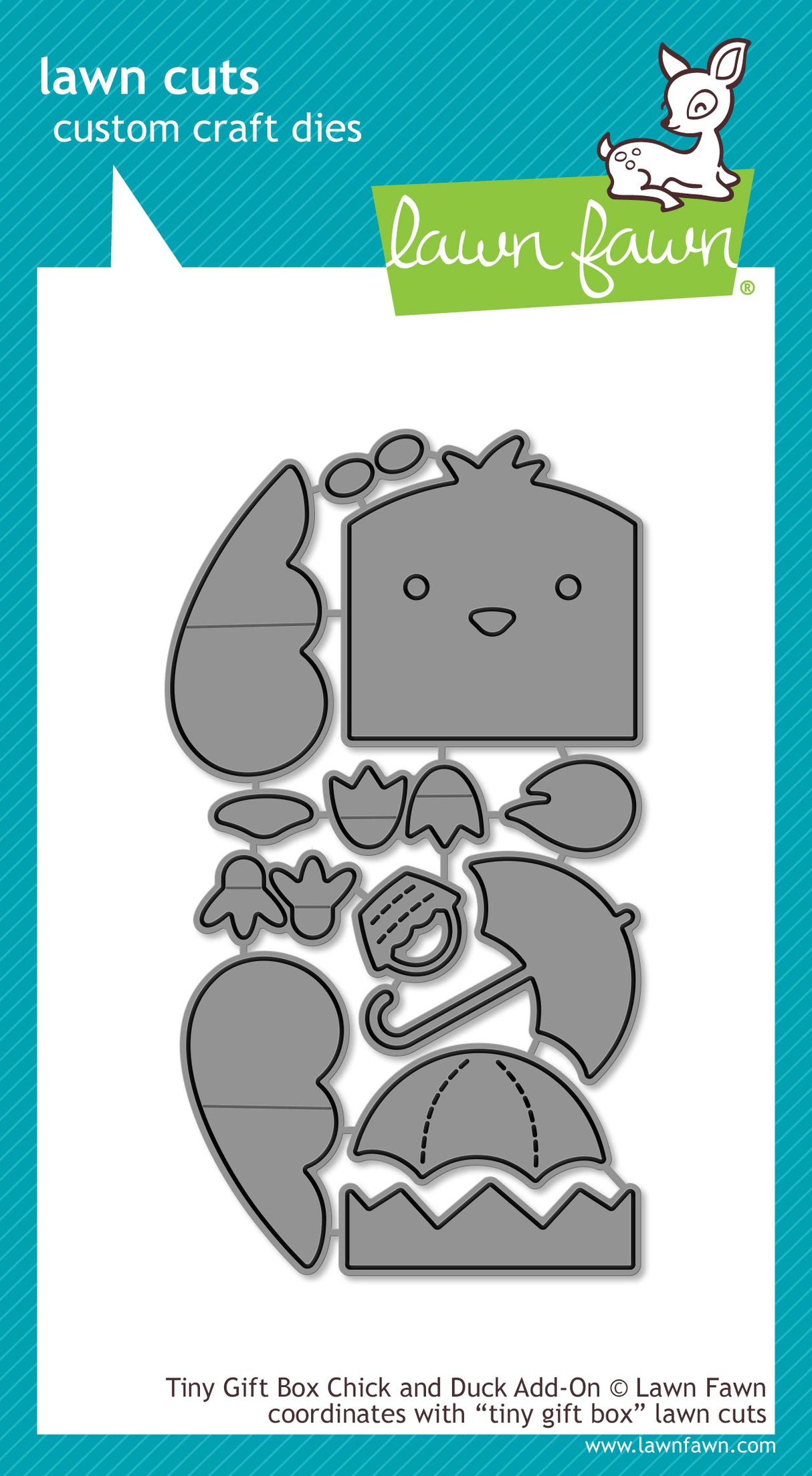 tiny gift box chick and duck add-on