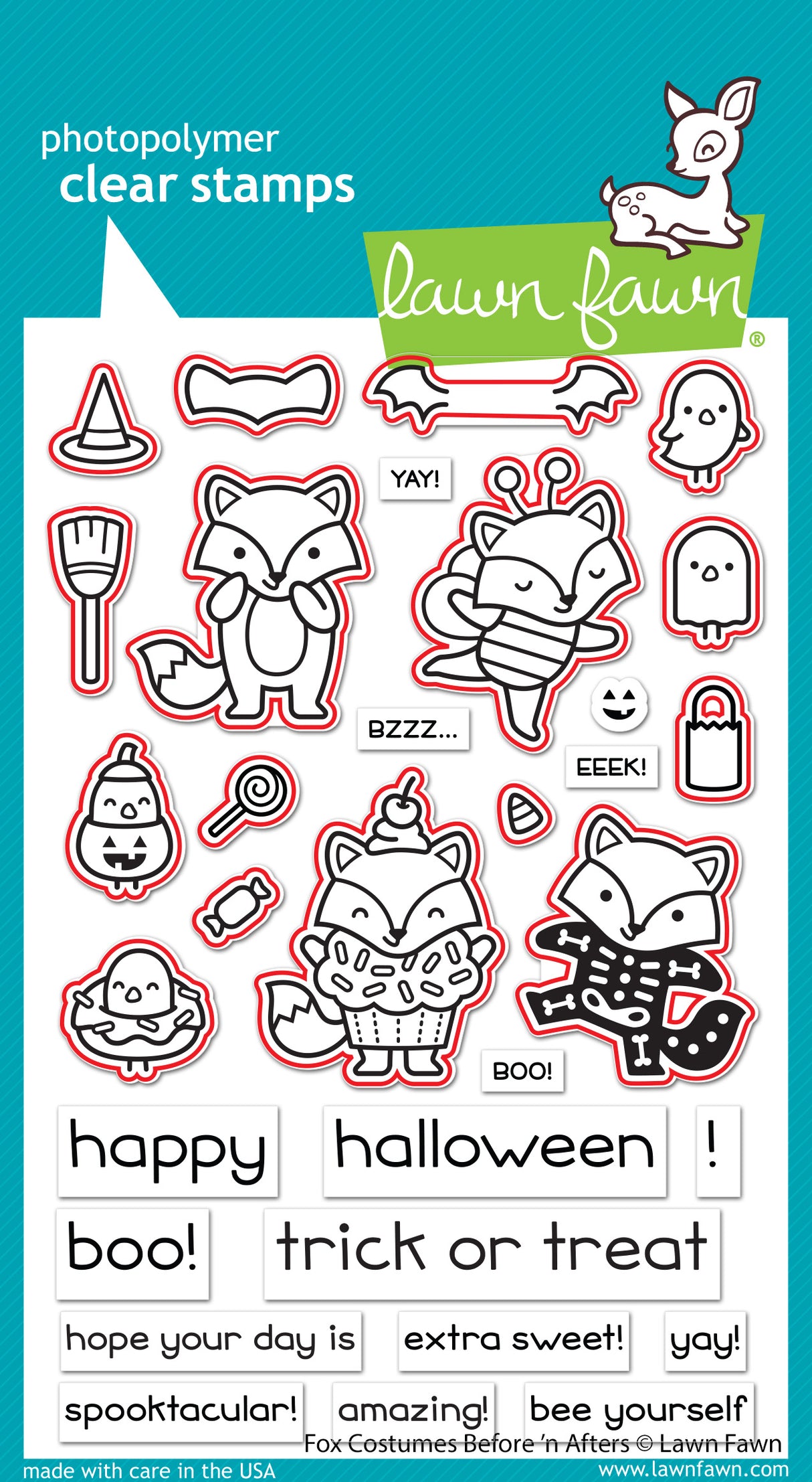 fox costumes before 'n afters lawn cuts