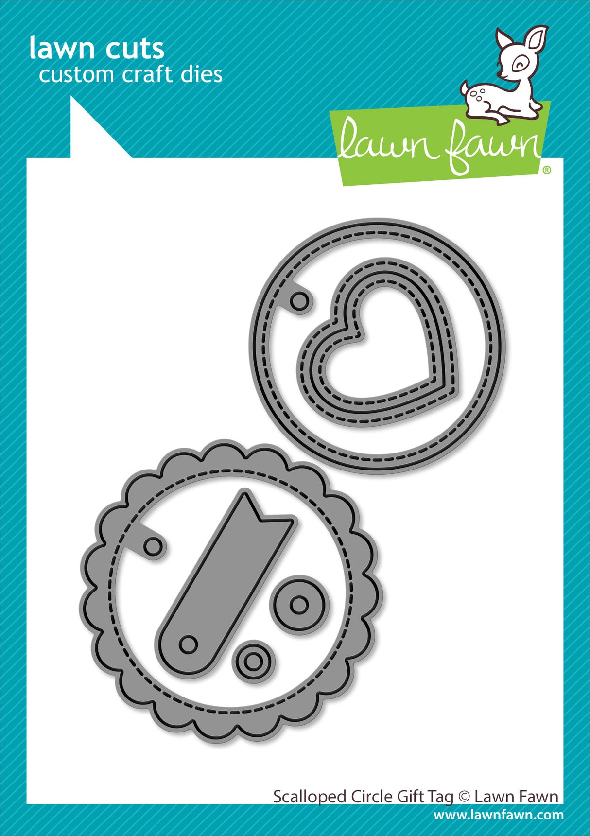 scalloped circle gift tag