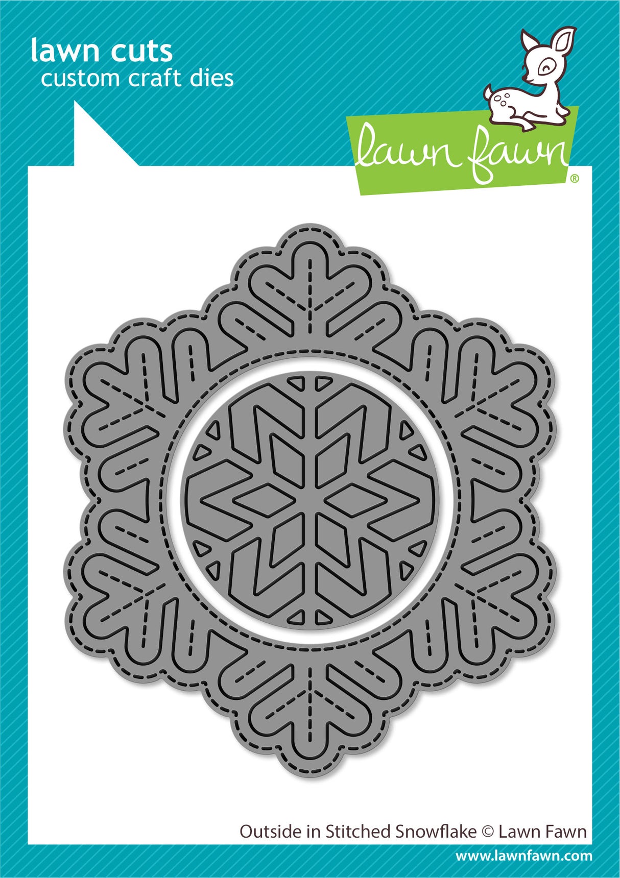 outside in stitched snowflake