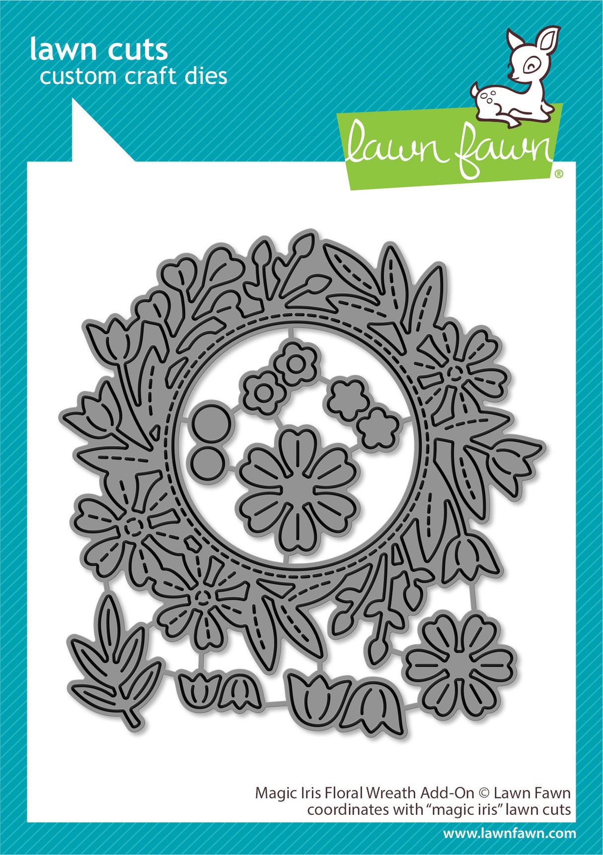 magic iris floral wreath add-on