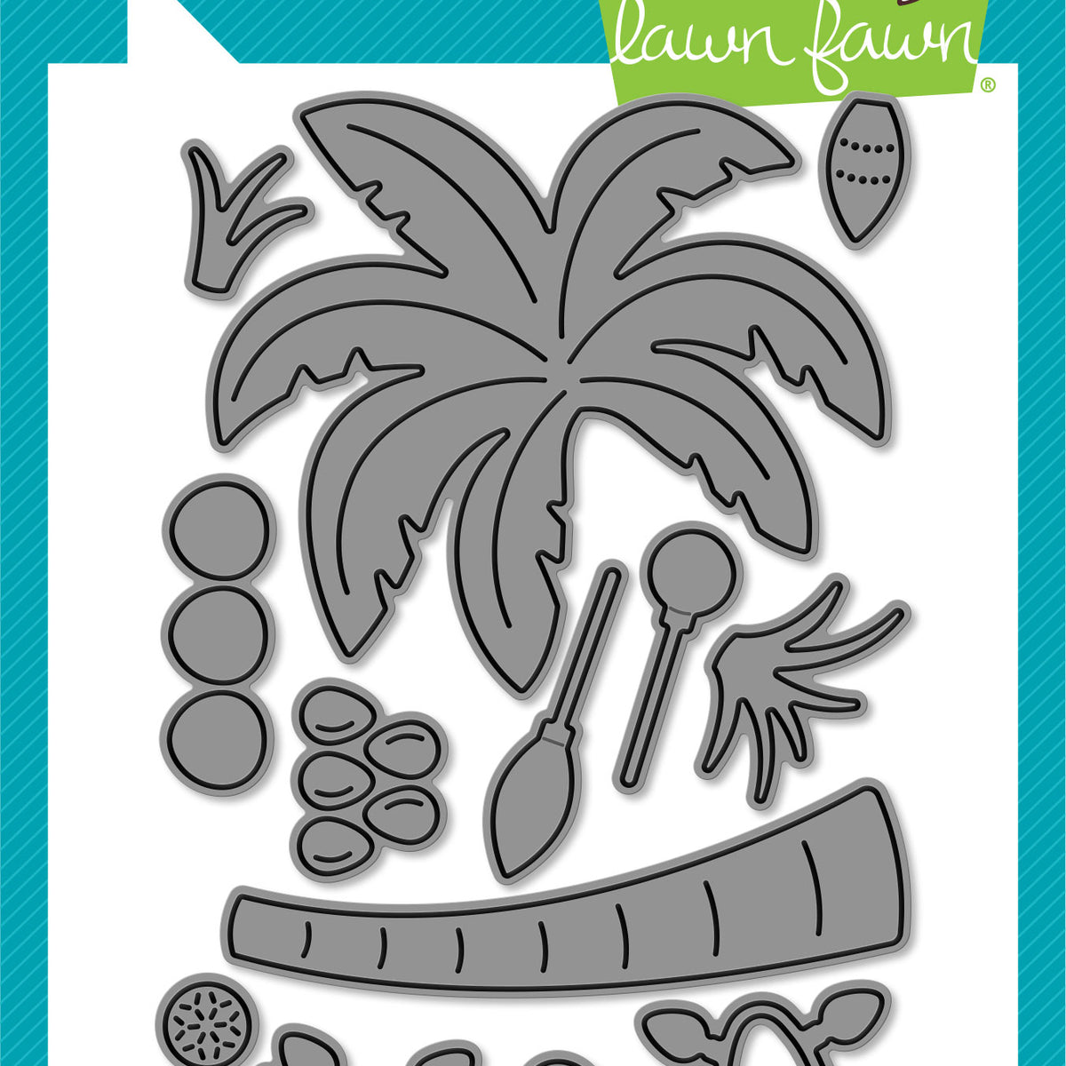 christmas palm tree rubber stamp christmas palm tree – Lawn Fawn