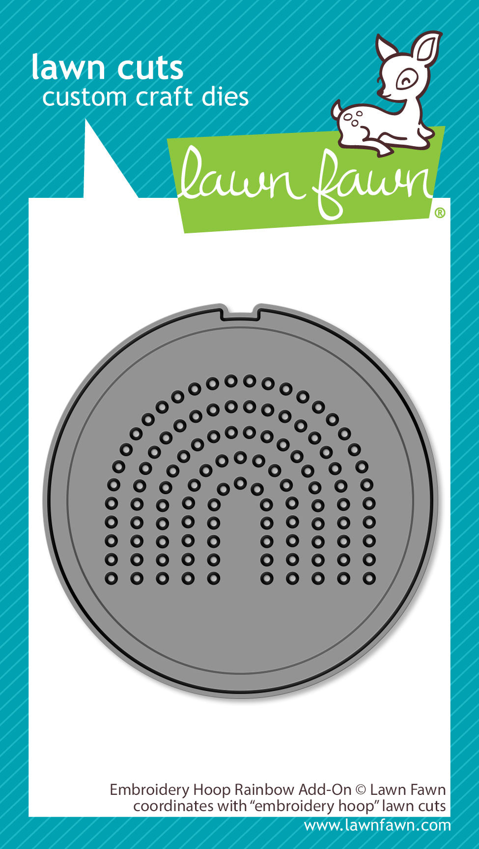 embroidery hoop rainbow add-on