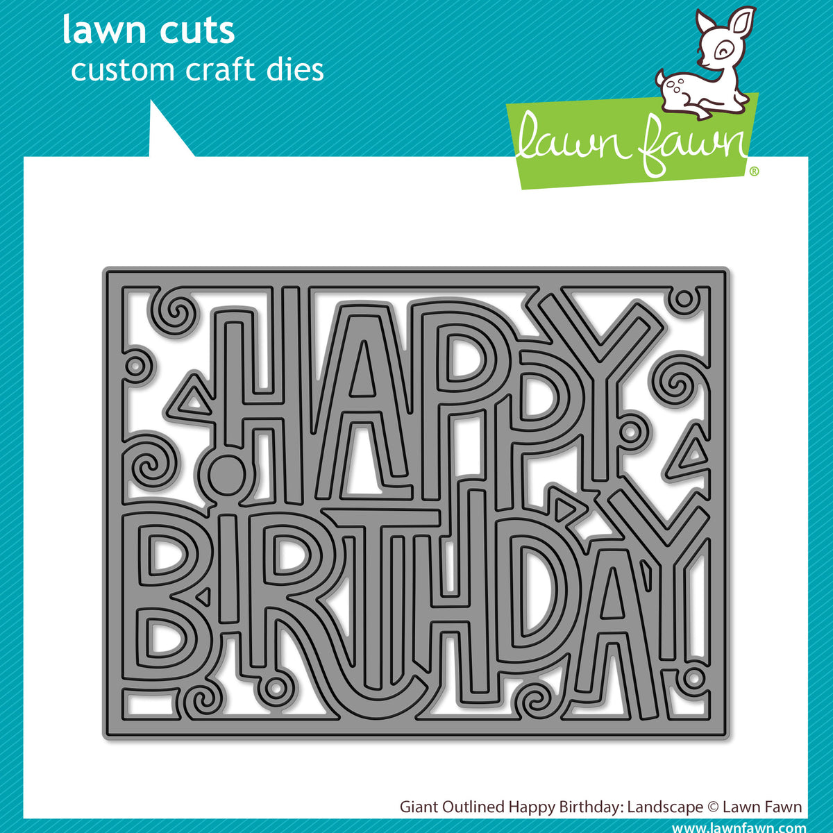 Troqueles Personalizados Lawn Cuts 'Merry & Bright' - Diseño Gigante Con Contorno, Para Manualidades Y Scrapbooking