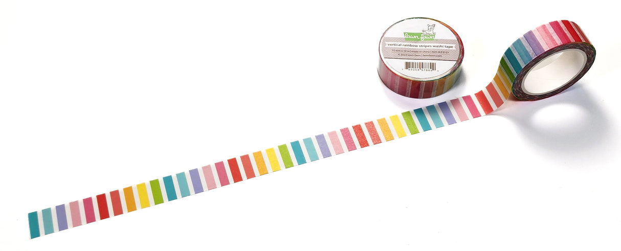 vertical rainbow stripes washi tape