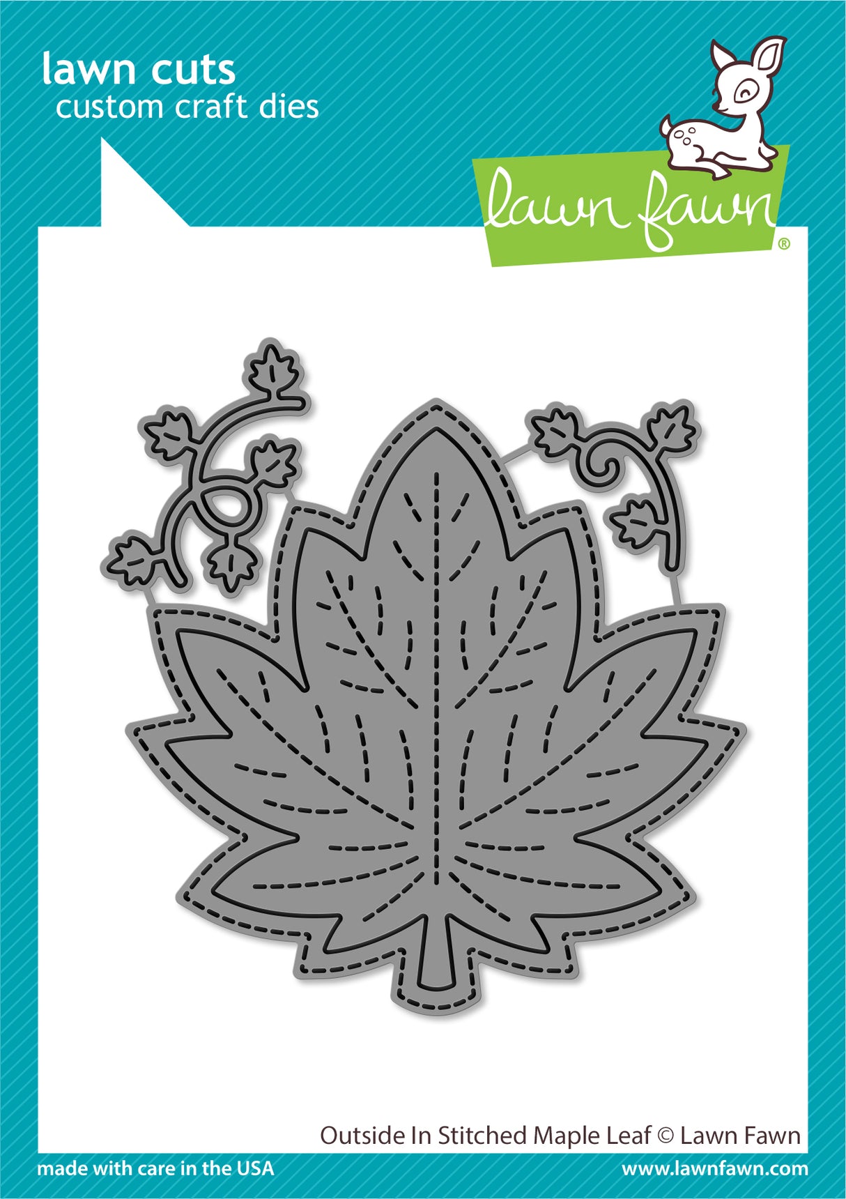 outside in stitched maple leaf