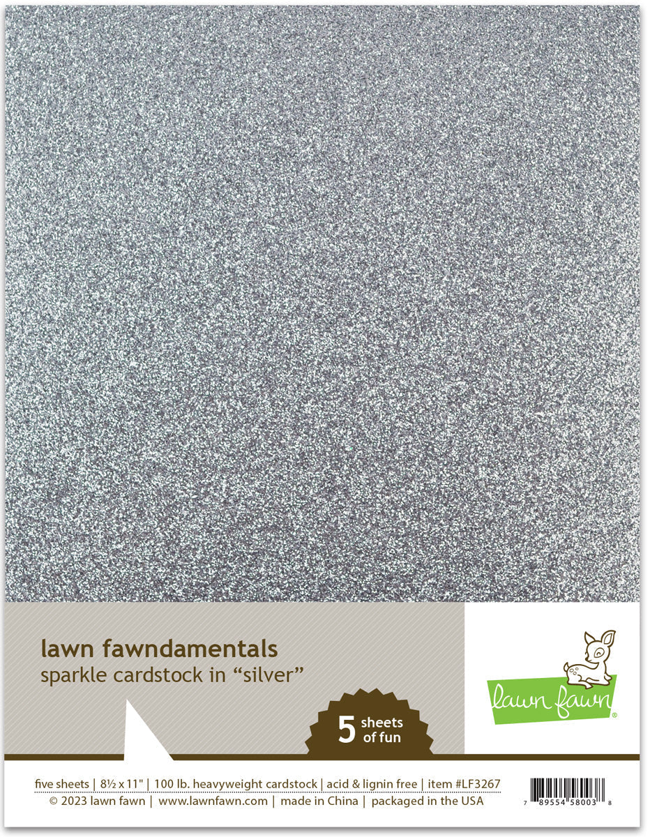 sparkle cardstock - silver