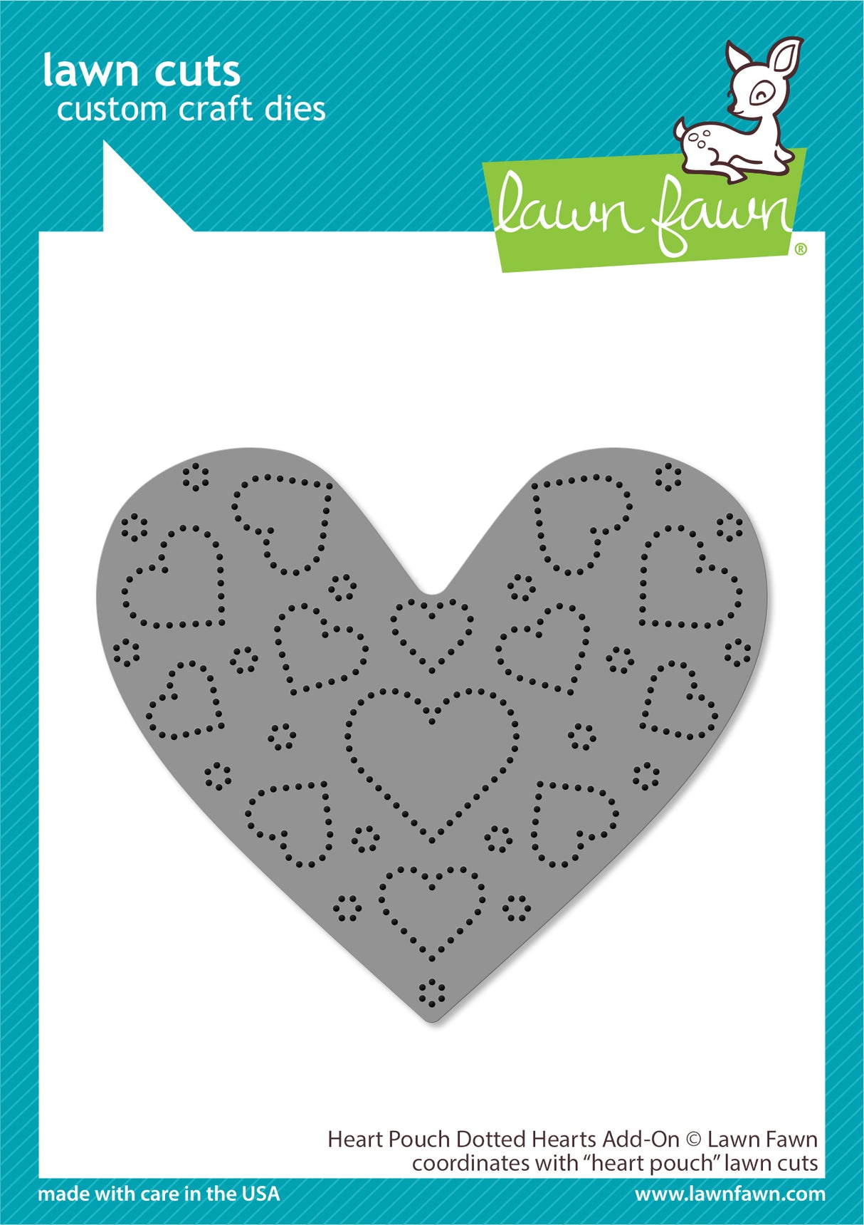 heart pouch dotted hearts add-on
