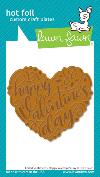 foiled sentiments: happy valentine's day