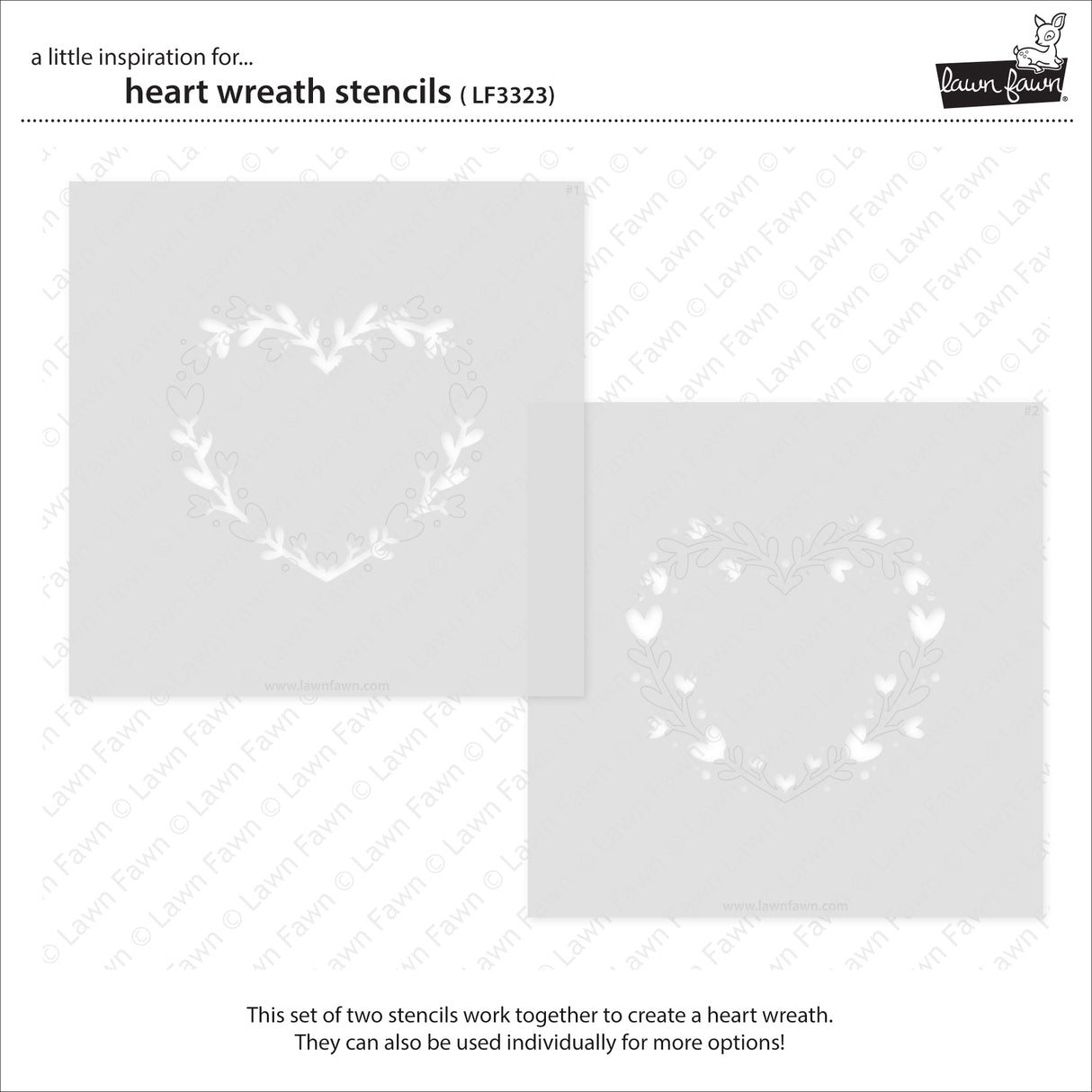 heart wreath stencils