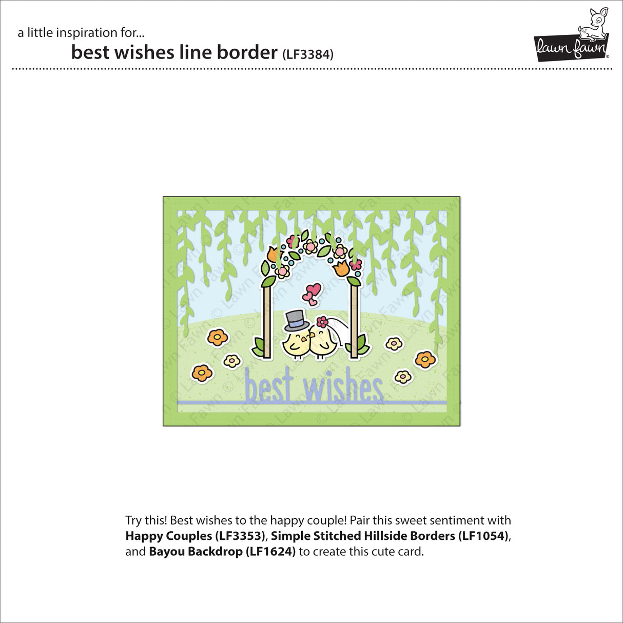 best wishes line border