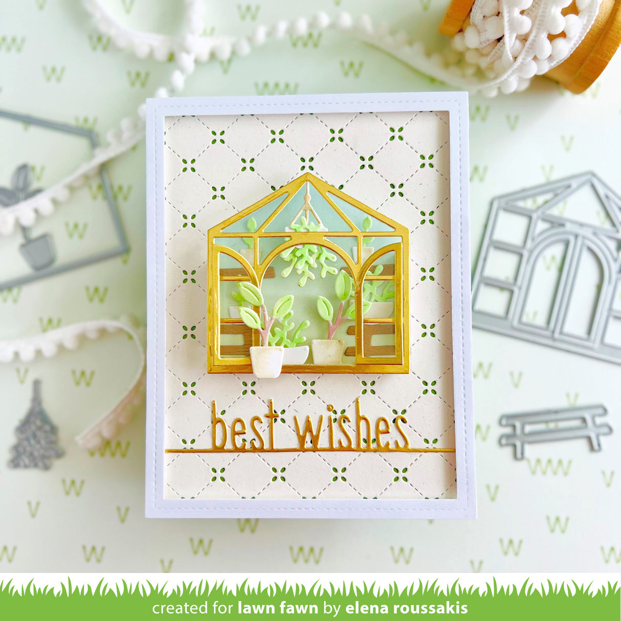 best wishes line border