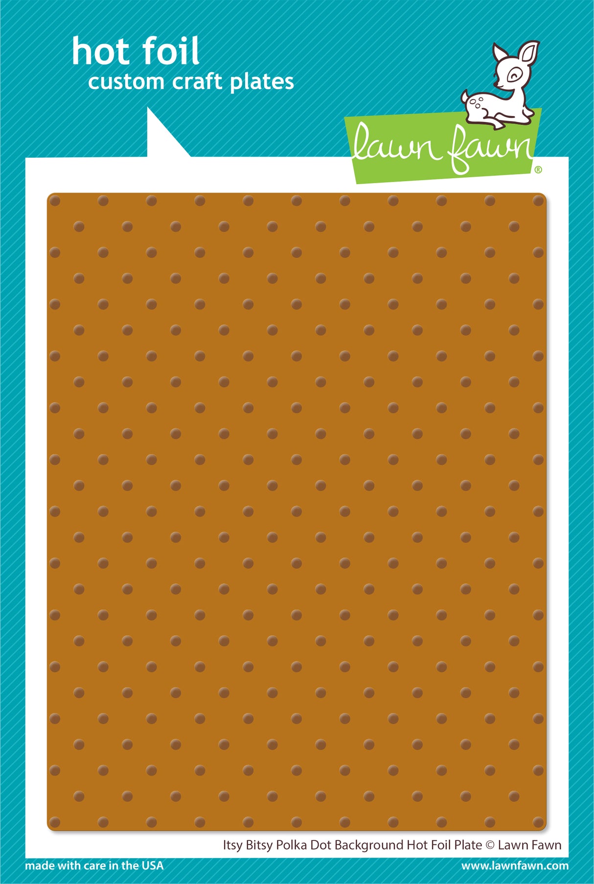 itsy bitsy polka dot background hot foil plate