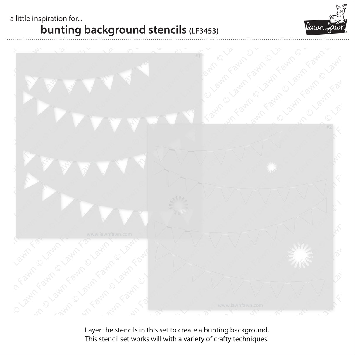 bunting background stencils