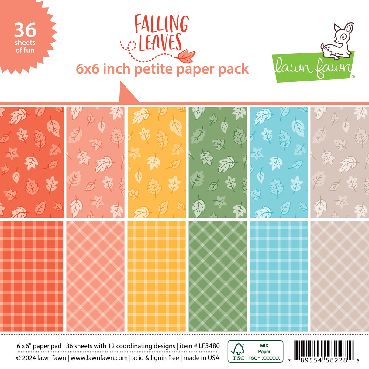 falling leaves petite paper pack