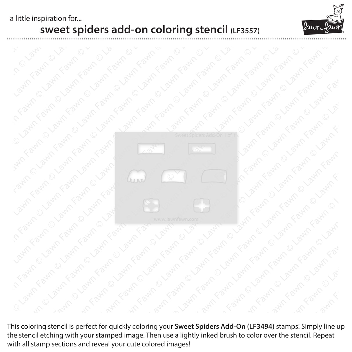sweet spiders add-on coloring stencil