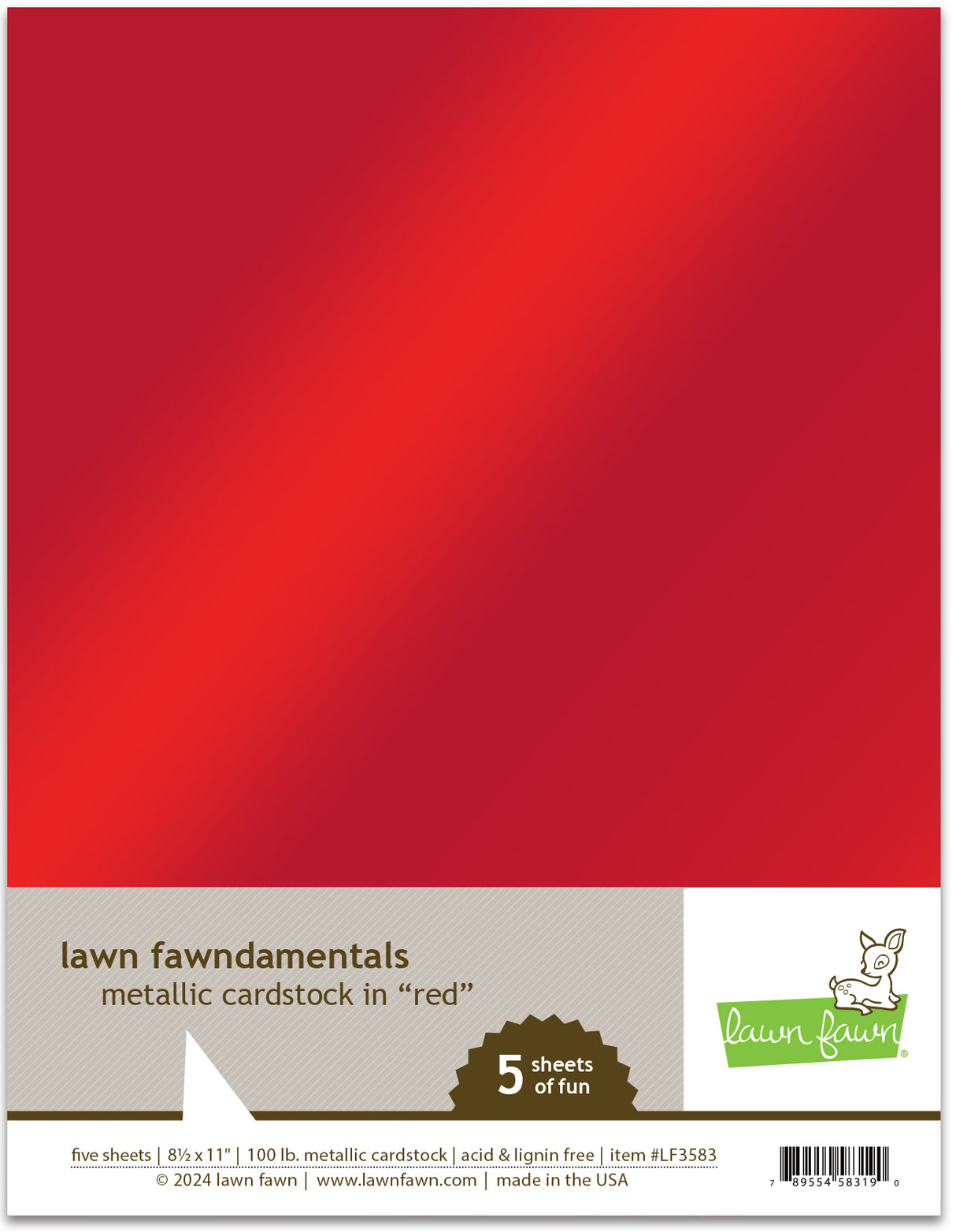 metallic cardstock - red